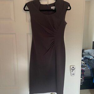 Calvin Klein Taupe Cap Sleeve Dress – Size 2
